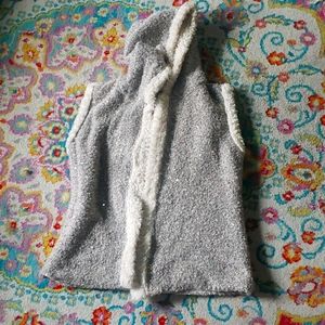 Large Glittery fuzzy vest